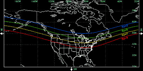 Kp map of North America