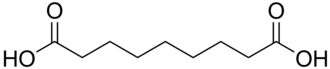 Skeletal formula of azelaic acid