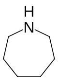 Skeletal formula of azepane