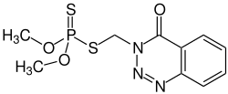 Kekulé, skeletal formula of azinphos-methyl