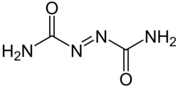Skeletal formula of azodicarbonamide