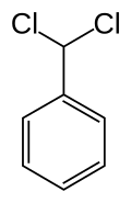 Skeletal formula of benzal chloride
