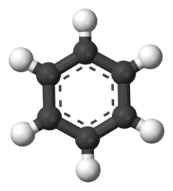 Benzene ball-and-stick model