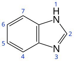 Skeletal formula with numbering convention