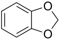 Kekulé, skeletal formula of 1,3-benzodioxole