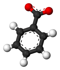 Ball-and-stick model of the benzoate anion