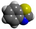 Space filling model of benzothiazole