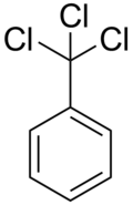 Skeletal formula of benzotrichloride