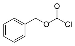 Skeletal formula of benzyl chloroformate