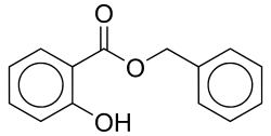 Structural formula of benzyl salicylate