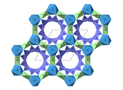 Beryl crystal structure with view down C&nbsp;axis