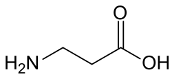 Skeletal formula of beta alanine