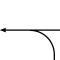 Leftward reaction arrow with minor substrate(s) from bottom right