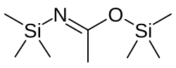 Structural formula of (E)-bis(trimethylsilyl)acetamide