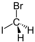 Stereo, skeletal formula of bromoiodomethane
