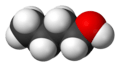 Spacefill model of n-butanol