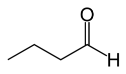 Structural formula of butyraldehyde