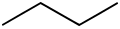 Skeletal formula of butane with all implicit hydrogens shown