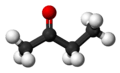 Ball-and-stick model of butanone