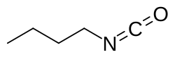 Skeletal formula of Butyl isocyanate