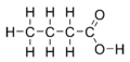 Flat structure of butyric acid