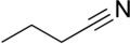 Structural formula of butyronitrile