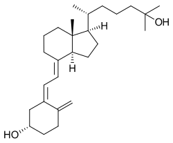 Skeletal formula of calcifediol