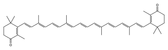 Skeletal formula of canthaxanthin