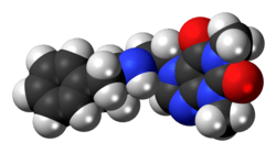Space-filling model of the captagon molecule