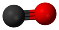 Ball-and-stick model of carbon monoxide