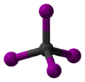 Ball and stick model of carbon tetraiodide