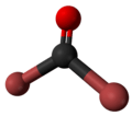 Ball-and-stick model of carbonyl bromide