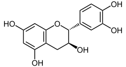 Chemical structure of (+)-Catechin