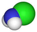 Spacefill model of chloramine