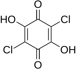 Skeletal formula of chloranilic acid