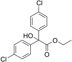Skeletal formula of chlorobenzilate