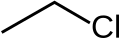 Skeletal formula of chloroethane
