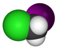 Spacefill model of chloroiodomethane