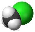 Spacefill model of chloromethane