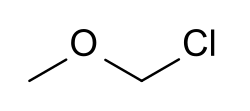 Skeletal formula of chloromethyl methyl ether