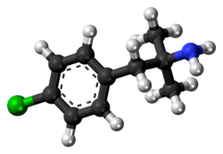 Ball-and-stick model of chlorphentermine