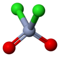 Ball and stick model of chromyl chloride
