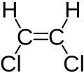 Skeletal formula of cis-1,2-dichloroethene