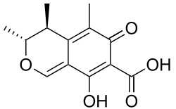 Skeletal formula of citrinin