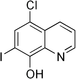Skeletal formula of clioquinol