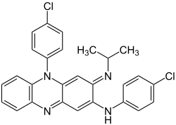 Structural formula of clofazimine
