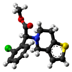 Ball-and-stick model clopidogrel