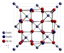 Ball-and-stick model of the unit cell of Co3O4