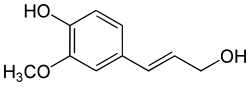 Skeletal formula of coniferyl alcohol
