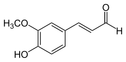 Chemical structure of trans-coniferyl aldehyde